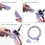  Hhm14 hula hoop ljubičasti magnetni s utegom + brojačem hms | shoptok.hr