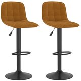 Furnova Barski stolčki 2 kosa rjav žamet, (21949402) | Shoptok.si