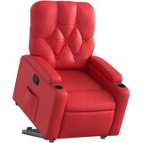 vidaXL Naslonjač na podizanje od umjetne kože crveni | shoptok.hr