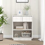 The Living Store Konzolna omarica bela 60x34x75 cm trdna borovina - Konzolna Omarica, (21435802) | Shoptok.si