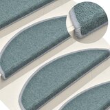  Prostirke za stepenice 15 kom 56x17x3 cm morsko plave poluokrugle | shoptok.hr
