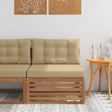  Vanjska srednja sofa Čvrsto drvo akacije Prirodna | shoptok.hr