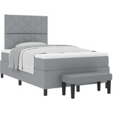  s opruga kutije Svijetlo siva 120 x 200 cm tkanina | shoptok.hr