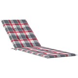  Jastuk za ležaljku crveni karirani (75 + 105) x 50 x 4 cm | Eponuda.com