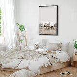  Slika - White Horses (1 Part) Vertical 40x60 U crnom drvenom okviru | shoptok.hr
