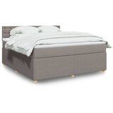 vidaXL Box spring postelja z vzmetnico taupe 180x200 cm blago | Shoptok.si