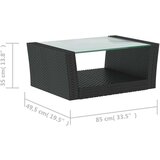vidaXL vrtna sedežna garnitura 16-delna z blazinami poli ratan črna | Shoptok.si