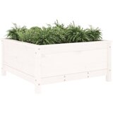  Vrtna sadilica bijela 82,5 x 82,5 x 39 cm od masivne borovine | shoptok.hr