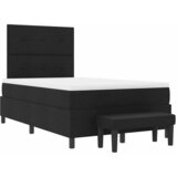  s opruga kutije s jastukom Crna 120 x 190 cm tkanina | shoptok.hr