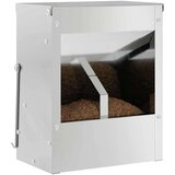 vidaXL Hranilica za zečeve Srebrno 20 x 12,5 x 25 cm Cinkani čelik | shoptok.hr