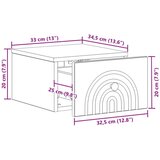  Stenski nočni omarici Dimljen hrast 33 x 34,5 x 20 cm, (5000209922) | Shoptok.si