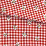 Esposa POSTELJNINA TANJA 140/200 cm saten rdeča, bela | Shoptok.si