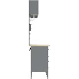  Set delovnih omar s predalom s shranjevanjem 8 kos Črna | Shoptok.si