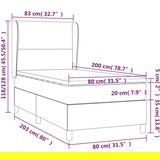  Box spring postelja z vzmetnico modra 80x200 cm blago, (20893679) | Shoptok.si