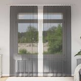 Voile zavjese s džepovima za šipke 2 kom crne | Shoptok.si