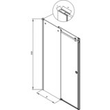Kolpa San KOLPA-SAN tuš vrata TV2D/S 140/K DORSA UNI BRILL prozorno steklo 513960 Cene