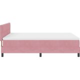 Box Spring Krevet s Madracem i LED-om Ružičasti 160x200 cm Baršun | shoptok.hr
