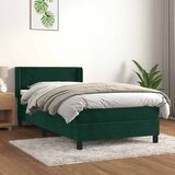 Box spring krevet s madracem tamnozeleni 90x200 cm baršunasti | shoptok.hr