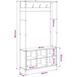  Oslonjeni kaput s klupicom za cipele Hrast artisan | shoptok.hr