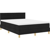  LED Box Spring Krevet s madracem Crna 140 x 200 cm tkanina | shoptok.hr