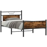 Maison Chic Posteljni okvir - Enojna postelja - Postelja za odrasle brez vzmetnice hrast 100x190 cm inženirski les-J11863, (21759374) | Shoptok.si