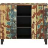  Komoda s 2 vrata 90 x 33 x 75 cm od masivnog obnovljenog drva | shoptok.hr