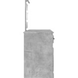  Toaletni stolić s LED svjetlima boja betona 130 x 50 x 132,5 cm | shoptok.hr