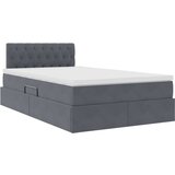  s od storage s uzglavljem Tamno siva 120 x 200 cm Baršun | shoptok.hr