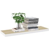 vidaXL plutajuće zidne police 4 kom hrast i bijele 80x23,5x3,8 cm MDF | shoptok.hr