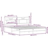  Posteljni okvir brez vzmetnice 183x213 cm inženirski les, (21829179) | Shoptok.si