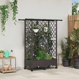  Povišeni krevet s mrežom i krovom Smeđa 124 x 40 x 127 cm PP - Smeđa 124 x 40 x 133 cm s ravnim krovom (3 bočna mreža) na kotači | shoptok.hr