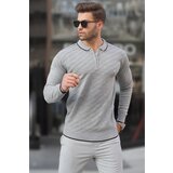 Madmext Gray Men's Zippered Knitwear Sweater 6824 | shoptok.hr