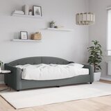 vidaXL Dnevna postelja z vzmetnico temno siva 100x200 cm blago Cene