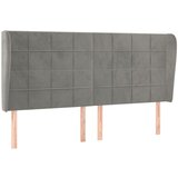 Maison Chic vzglavna omarica - nočna omarica - posteljna omarica z ušesi svetlo sivo 163x23x118/128 cm žamet, (21712735) Cene