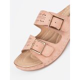 SEASTAR Pink low wedge sandals with buckles | ePonuda.com