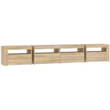 TV ormarić s LED svjetlima boja hrasta sonome 240x35x40 cm | shoptok.hr