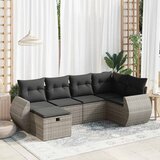 vidaXL 6-dijelni set vrtnih sofa od poliratana s jastucima sivi | shoptok.hr