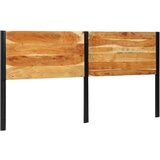 vidaXL Naglavna deska 200 cm trden akacijev les in železo | Shoptok.si