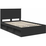  Krevetna konstrukcija Crna 120 x 190 cm Čvrsto borovo drvo | shoptok.hr