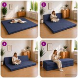 SOFA na razvlačenje 200 x 67 x 45 cm Plava | Eponuda.com