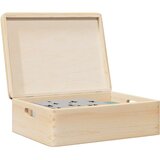 Drvena kutija s poklopcem i ručkama 40x30x13 cm puno drvo bor | Eponuda.com