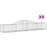  Obokane gabion košare 9 kosa 300x50x40/60 cm pocinkano železo | Shoptok.si