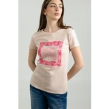 Legendww ženska puder roze majica sa printom leptira i natpisom memories 7415-9566-09 Cene