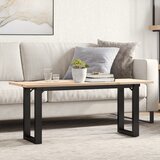  Stolić za kavu O-oblika 110x40x45cm borovina i čelik | shoptok.hr