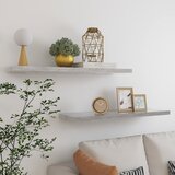 Maison Chic 2 kosi Stenske Police - Viseče police betonsko sive 90x23,5x3,8 cm MDF, (21793370) | Shoptok.si