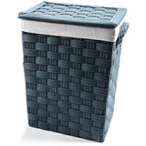 Mhome Košara za perilo 41x32xh54cm / modra / pvc, poliester, kovina, (21317589) | Shoptok.si