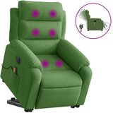 vidaXL Električni masažni naslanjač s funkcijo vstajanja zelen žamet, (20926917) | Shoptok.si
