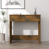 vidaXL Pisalna miza dimljeni hrast 80x40x75 cm konstruiran les Cene