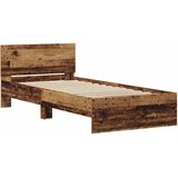 Okvir kreveta s uzglavljem s uzglavljem Staro drvo 90 x 190 cm | shoptok.hr