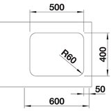 Blanco SUPRA 500-U 500x400/17.5 mm 518205 | ePonuda.com